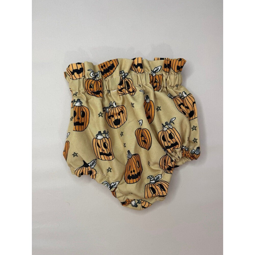 Handmade Halloween Pumpkin Baby Shorts Bloomers Bummies 2T